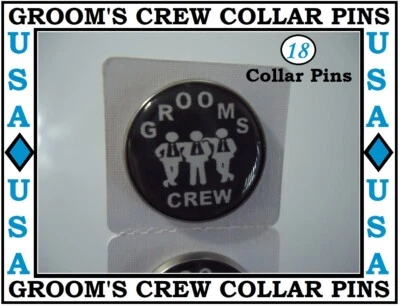 Groom's Crew翻领胸针领胸针胸针 — 第 1/4 张图片