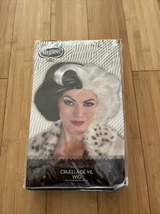 Disney Villains Cruella De Vil Wig 101 Dalmatian's Costume Wig New OSFA - Picture 1 of 6