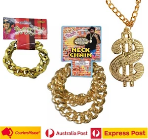 Thug Life Big Daddy Bling Gold Chunky Necklace Chain Rapper Dress Up Hip Hop $ - Picture 1 of 7