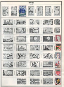 FRANCE 1960-1962 Very Fine Used Stamps Hinged on list: 2 Sides - Picture 1 of 2