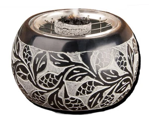 Mesh vessel Artemis - smoking bowl - black/grey - diameter approx. 11 cm - Picture 1 of 4