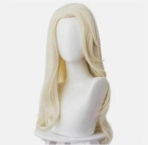 Peluca Cosplay Princesa Elsa Pelo Largo Ondulado Niñas Peluca - Imagen 1 de 6
