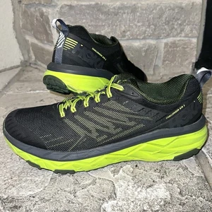 Near Mint Hoka Challenger ATR 5 Trail Black/Lime Running Shoes Sneakers 10.5 Men - Picture 1 of 10