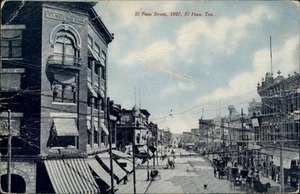 El Paso Street, 1907, City National Bank, TX Texas Postkarte - Bild 1 von 2