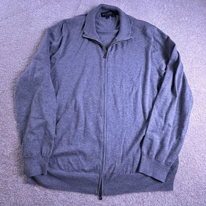Brooks Brothers Supima Cotton Pullover Herren XL grau durchgehender Reißverschluss - Bild 1 von 7