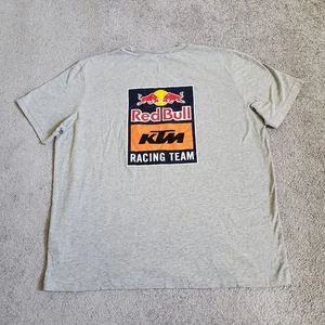 Red Bull Shirt Mens XL Gray KTM racing Team MotoGP Motocross MXGP - Picture 1 of 9