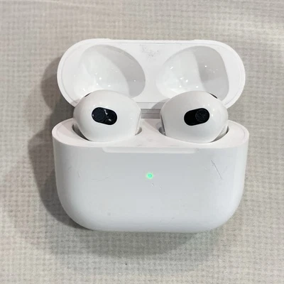 Apple AirPods 3rd Gen A2564 / 5 W/ MagSafe Charging Case A2566 - Cleaned, Tested - Image 1 of 4