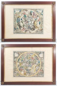 ⚜️ COPPIA CARTA CELESTE ED. PONTE VECCHIO COELI CHRISTI SPHAERIUM STAMPA GRAFICA - Foto 1 di 12