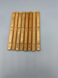 Lincoln Logs Flats 3 Notch 7 1/2" Long Lot Of 8 Half Rounds - Picture 1 of 3