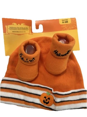 Bebé Primer Juego de Sombrero y Botas Halloween 0-3 Meses Nuevo con Etiquetas Foto 1 de 4