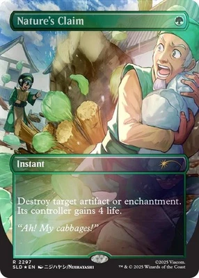 FOIL - Nature's Claim - Avatar the Last Airbender Cabbage Secret Lair MTG - Image 1 of 3