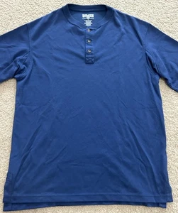 Duluth Trading Co Men's BlueShort Sleeve Henley Shirt Size Large - Picture 1 of 6