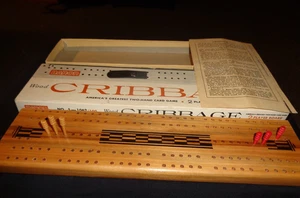 Tablero Baron Wood Cribbage para 2 jugadores No. 5-1062/100 usado en caja original - Imagen 1 de 4