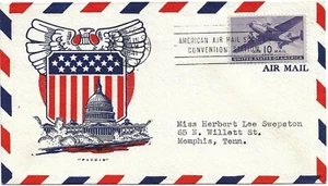 FDC SC# C-27 Eagle and Stars Over Washington Pavios Cachet - Picture 1 of 2