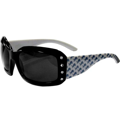 DETROIT LIONS WOMENS SUNGLASSES BLING UV PROTECTION AND With FREE Pouch Cover