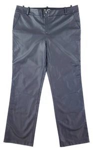 David Lerner Women's Small Black Faux Leather O-Ring Zip Crop Flare Pant  NWT - Picture 1 of 12