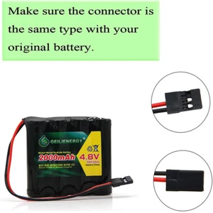 1-Pack 2Ah 4.8V NiMH Rx Receiver Straight Battery Pack for RC Car Plane Boat HOT - Picture 1 of 6
