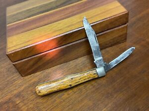 Vintage *1920-1940* CASE TESTED Folding OLD Pocket Knife Wood Handle ????