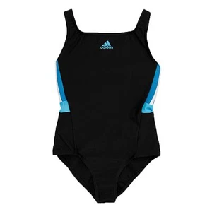 Adidas Performance Children's Girl's 3 Stripes Bathing Suit Swimsuit Trackies - Picture 1 of 3