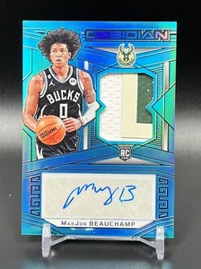 2022-23 Obsidian MarJon Beauchamp Rookie Patch Auto Blue Flood /26 RPA Bucks - Picture 1 of 2