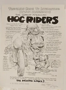 RAR! Jim Snook Poster Great American Hog Riders HARLEY signiert/personalisiert! - Bild 1 von 4