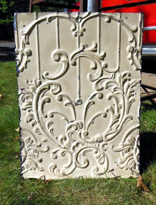 Antigo Teto Vitoriano Novo Telha de Estanho Ancanthus Flor Cottage Flor Chique Fleur - Imagem 1 de 4