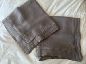 Ralph Lauren Home Pair 2 Penthouse Dark Grey Linen Euro Sham Square Pillowcases - Picture 1 of 7