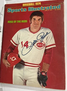 1974 Pete Rose Cincinnati Reds Sports Illustrated Magazine -Signed - Picture 1 of 5