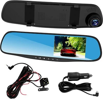 SPECCHIETTO RETROVISORE 4.3"  FULL HD 1080P VIDEOCAMERA DASH CAM AUTO - Immagine 1 di 4