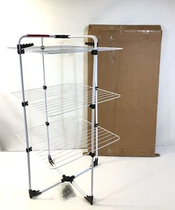 Vileda Mixer 3 Stendibiancheria a Torre, 30m, 3 Livelli, Arrotolabile, Compatto, Grigio - Foto 1 di 5