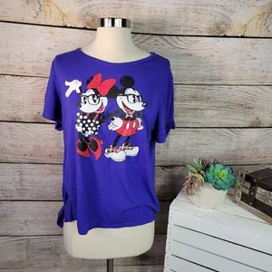 Live Love Disney lila T-Shirt - Mickey und Minnie - Large - Bild 1 von 4