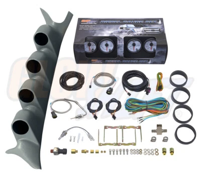 Juego GlowShift W7 calibre 4 diésel + cápsula gris para 99-07 Ford Super Duty Powerstroke Foto 1 de 4