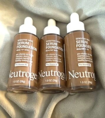 3 Neutrogena Healthy Skin Sensitive Skin Serum Foundation, Deep 01. - Image 1 of 3