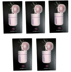 (5 Pack) Sciobella Mini Humidifier with Fan USB Mini Humidifier for Bedroom - Picture 1 of 4