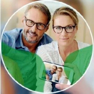 2 Gleitsichtgläser 1,6 mit breiten Sichtfeldern Hart SET Pro + AS - Bild 1 von 2