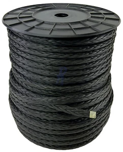 Cuerda de 12 mm negra HMPE 12 hebras x carrete de 40 metros alta resistencia calidad de elevación - Imagen 1 de 3