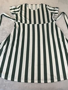 Vestido sin marca para mujer blanco y verde a rayas corbata delantera talla XXL - Imagen 1 de 4