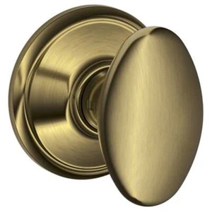 NEU Schlage Antik Messing Finish Durchgang Türklinke Oval Stil Serie C - Bild 1 von 4
