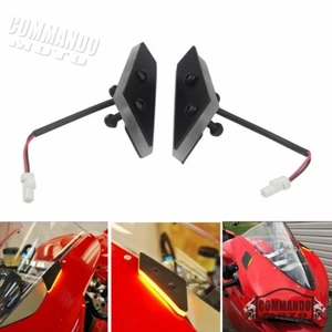 For Ducati Panigale V4 V4S Speciale V4R Mirror Block Off LED Turn Signal Lights - Picture 1 of 8