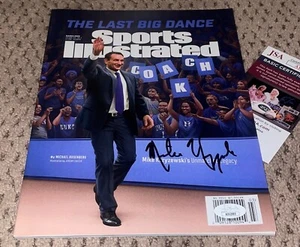 COACH K SIGNED SPORTS ILLUSTRATED DUKE BASKETBALL JSA AUTOGRAPH MIKE KRZYZEWSKI - Picture 1 of 1