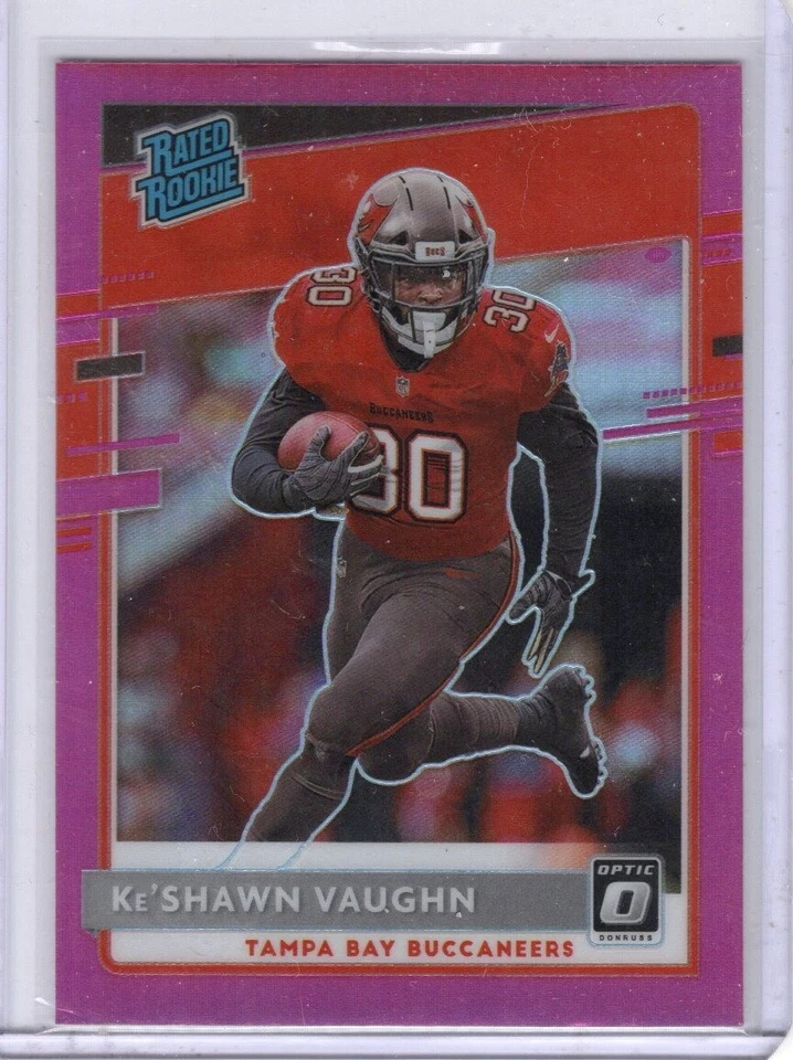 2020 Panini Donruss Optic Prizm Pink RC Ke'Shawn Vaughn Tampa Bay Buccaneers - Image 1 of 1