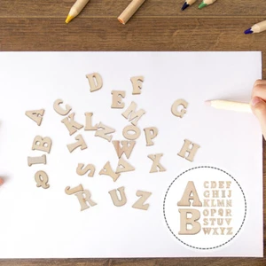 200 Pcs Log Letter Buckle Number Learning Craft Mother Small Letters Wood - Picture 1 of 12