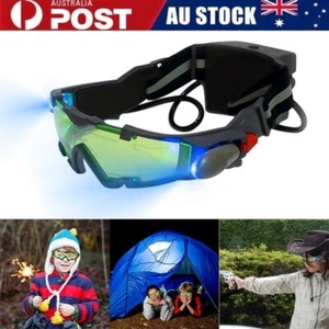 Adjustable LED Night Vision Glass Goggles with Filp-out Light Windproof Hunting - Picture 1 of 12