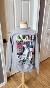 Taylor Swift - The Eras Tour Gray Pullover Crewneck Sweatshirt Size SMALL - Picture 1 of 4