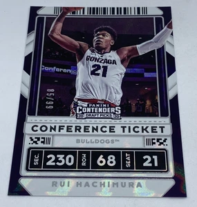 2020 Contenders Draft Picks Holographic Foil Conference Rui Hachimura V #85/99 - Picture 1 of 4