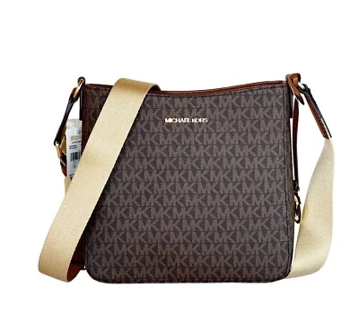 MICHAEL KORS JET SET TRAVEL SMALL SHOULDER MESSENGER BAG MK BROWN - Image 1 of 4