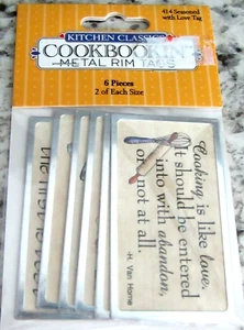 Cookbookin Metallrand Etiketten SEASONED WITH LOVE Scrapbooking, Basteln - Bild 1 von 2