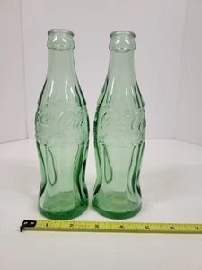 2 Empty Green Glass Coca Cola Bottles Kearney, NE & Deming, NM - Picture 1 of 10