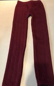 Capelli Kids Polyester/Spendex fleece lined Leggings S/M Red/Maroon - Picture 1 of 3
