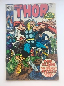 The Mighty Thor #177 /15 Cents Marvel Comics June God Vs God Very Nice Condition - Picture 1 of 19
